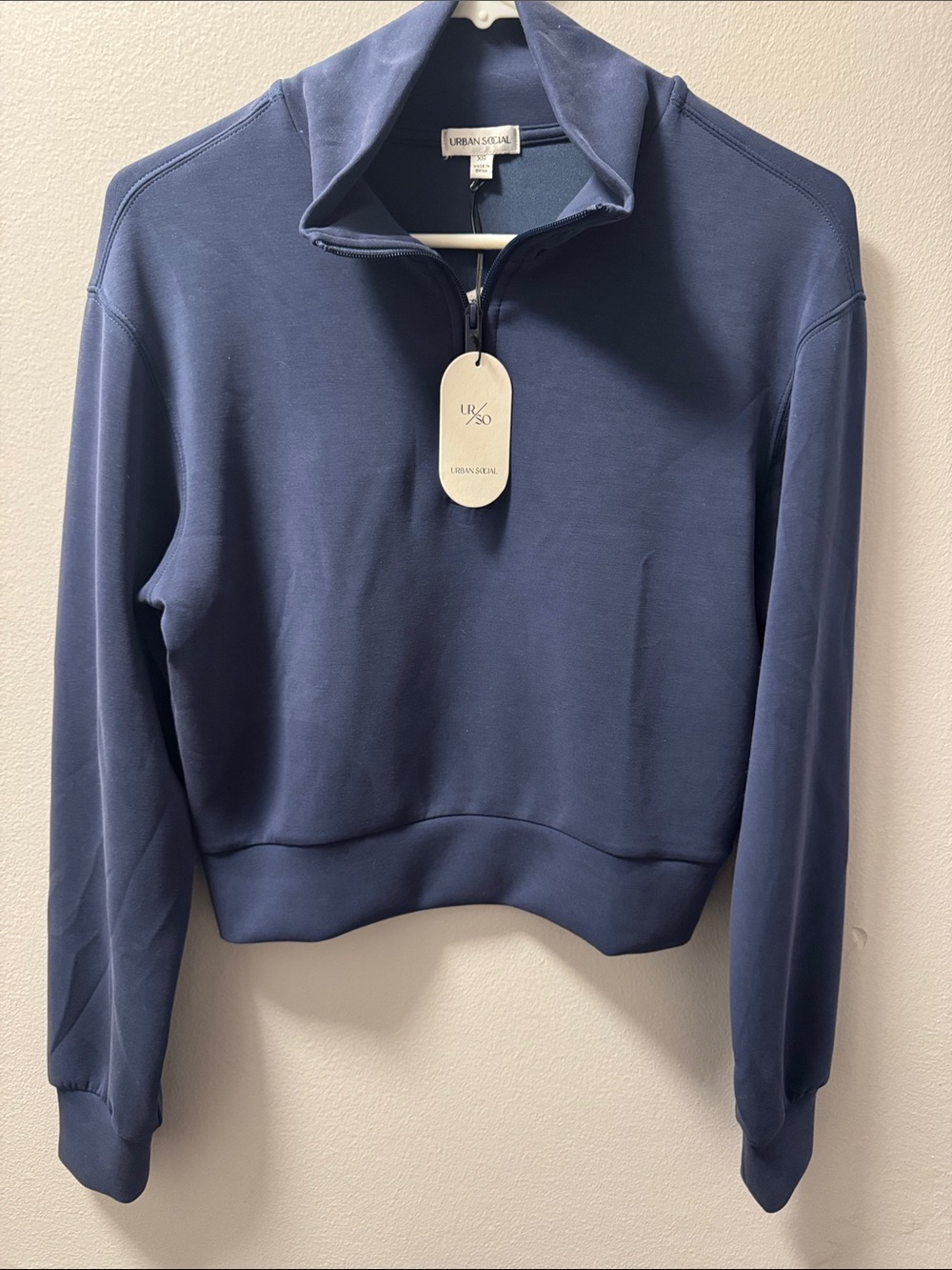Urban social Navy Half-Zip Sweater - size XS